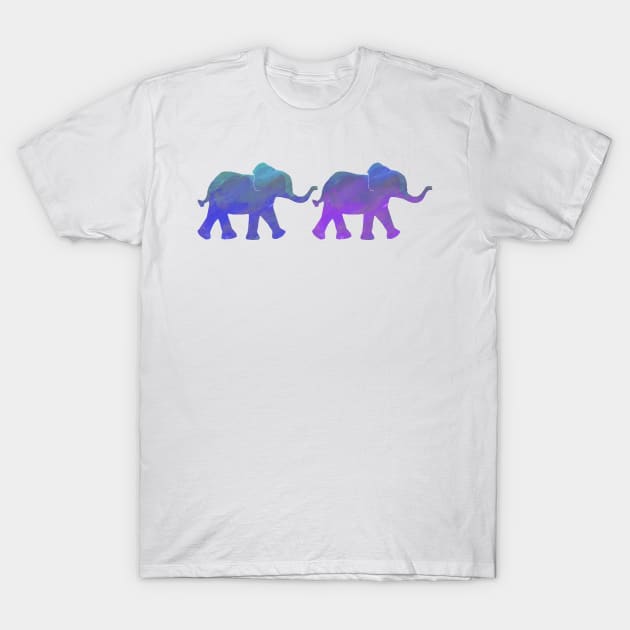 Follow the Leader (Purple and Blue) T-Shirt by tangerinetane